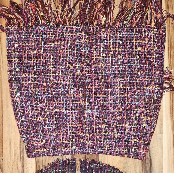 Multicolor Tweed Two-Piece Set - Picture 5 of 7